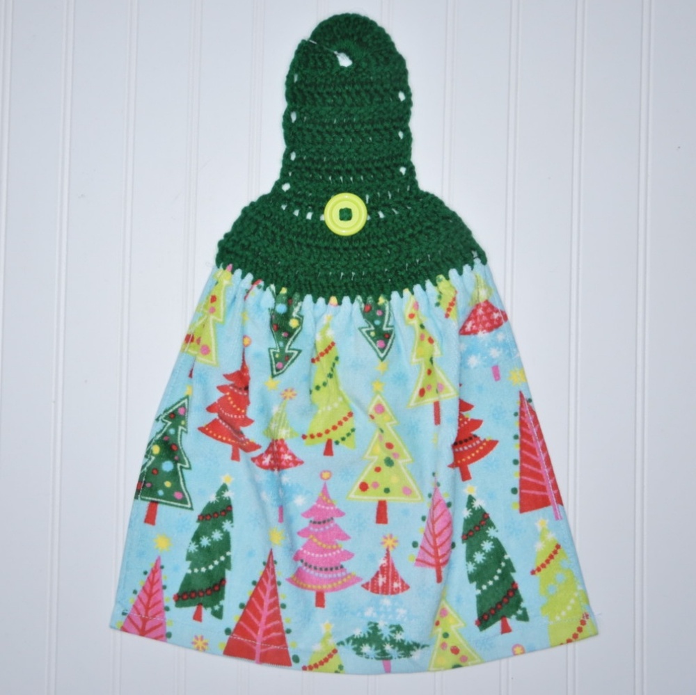 Christmas Crochet Top Towel